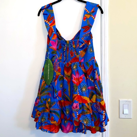 FARM Rio Blue Floral Mini Dress - Picture 9 of 10